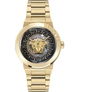 Versace Limited Edition Gold Skeleton Automatic 40mm Watch
